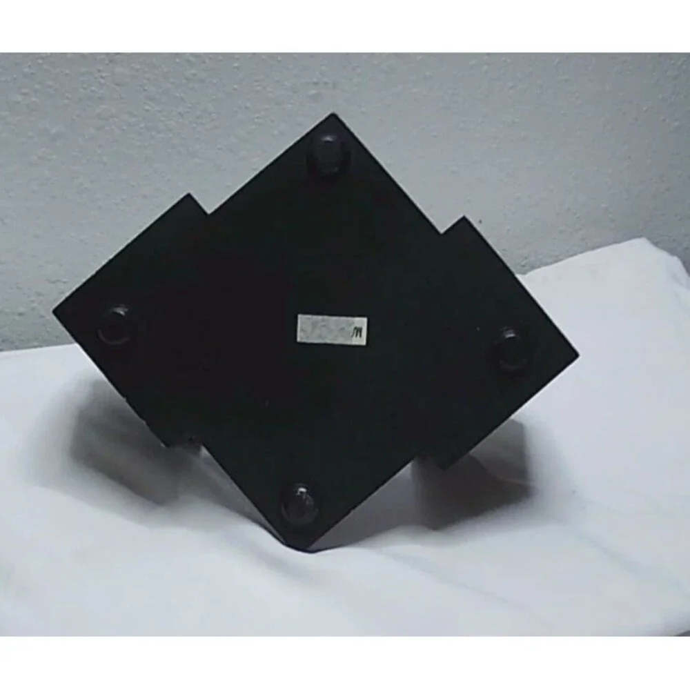 Sarah Peyton 4 Pack of Solid Glass Photo Coasters with Wooden Storage Rack
